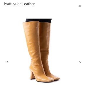 L’Intervalle Pratt Nude Leather Knee High Boot, Size 38 NEVER BEEN WORN